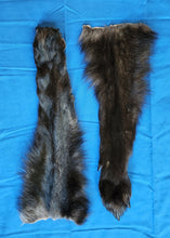 Load image into Gallery viewer, Black Wolf Front Legskins - Pair - HAS FEET AND CLAWS - WLF1110

