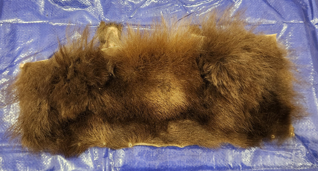 Black Bear Hide - Head Piece - Light Brown Color