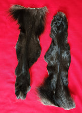 Load image into Gallery viewer, Black Wolf Rear Legskins - Pair - HAS FEET AND CLAWS - WLF1120
